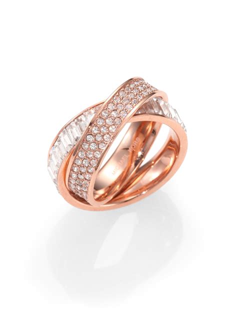 michael kors gold and white ring|Michael Kors rose gold jewelry.